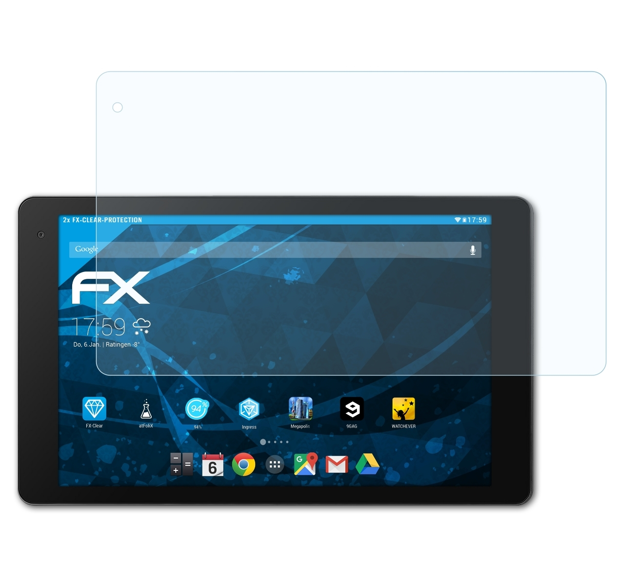 (MD60526)) P10606 Displayschutz(für ATFOLIX LIFETAB Medion FX-Clear 2x