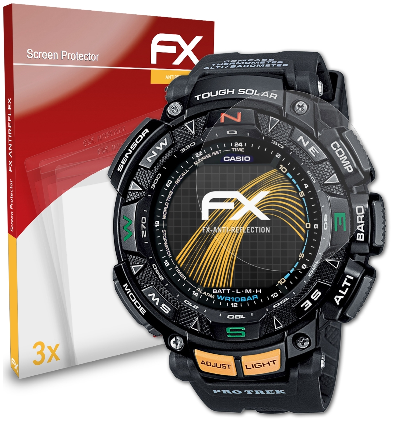 Casio FX-Antireflex PRG-240-1ER) Displayschutz(für 3x ATFOLIX