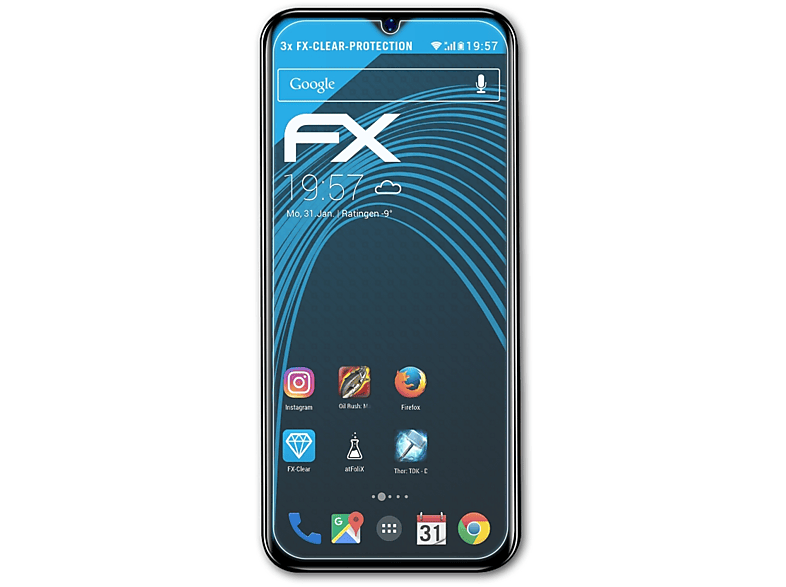 ATFOLIX 3x FX-Clear Displayschutz(für Blackview A60)