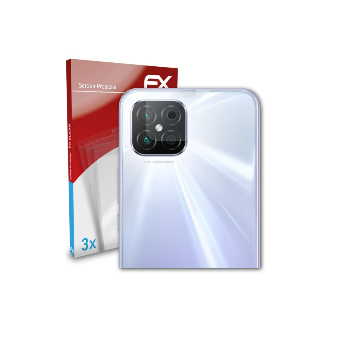 ATFOLIX 3x FX-Clear Displayschutz(für Honor Pro 20 Play Lens)