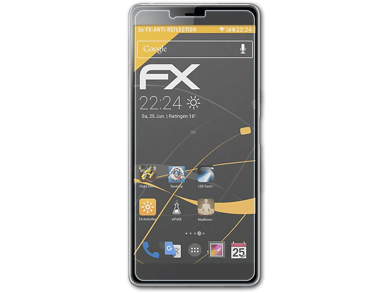 ATFOLIX 3x FX-Antireflex Displayschutz(für Sony Xperia L3)