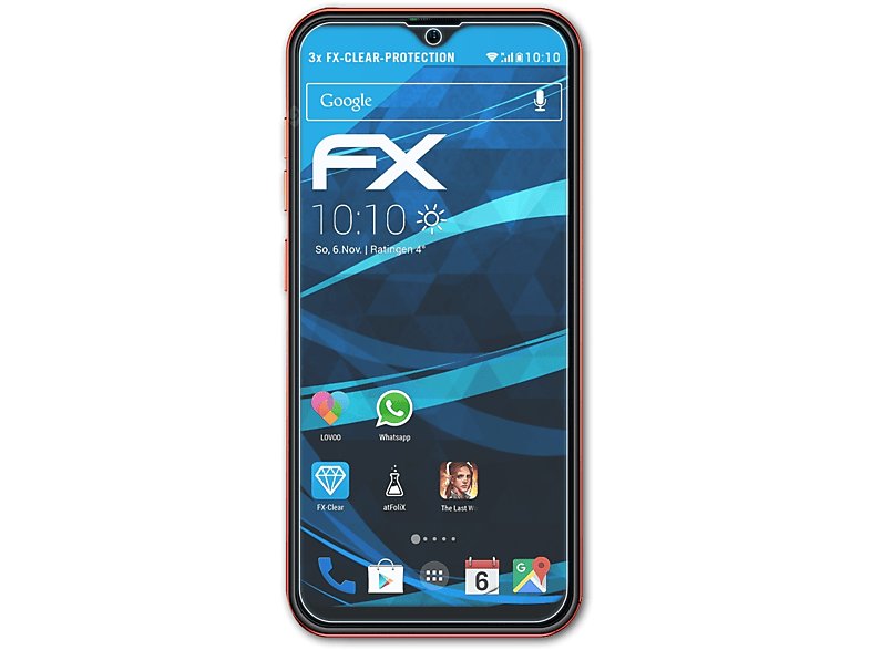 FX-Clear 8) ATFOLIX Displayschutz(für 3x Note Ulefone