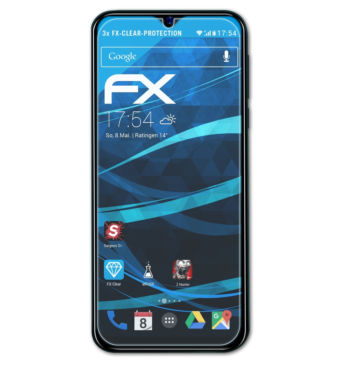 ATFOLIX 3x FX-Clear Displayschutz(für Pro) A60 Blackview