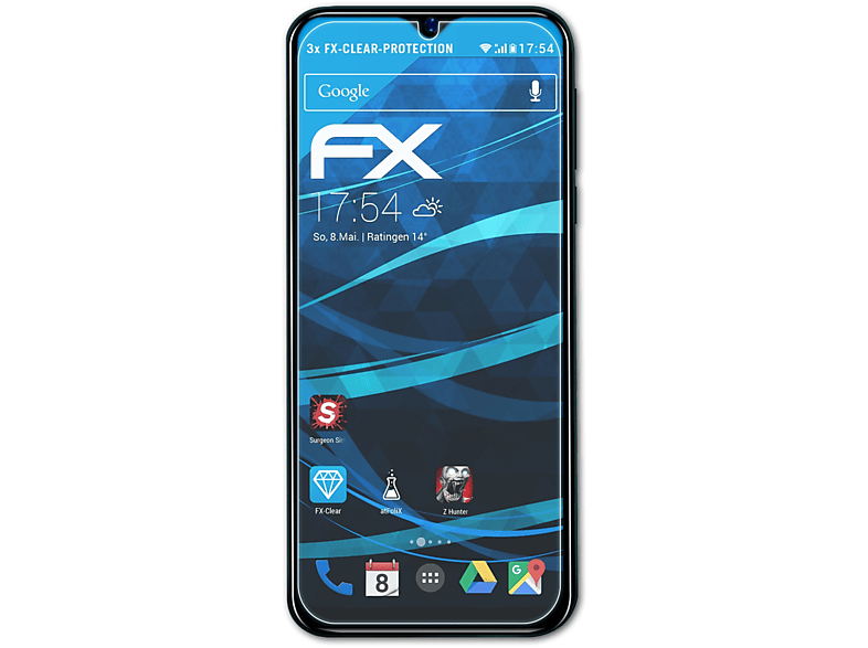 ATFOLIX 3x FX-Clear Displayschutz(für Blackview A60 Pro)