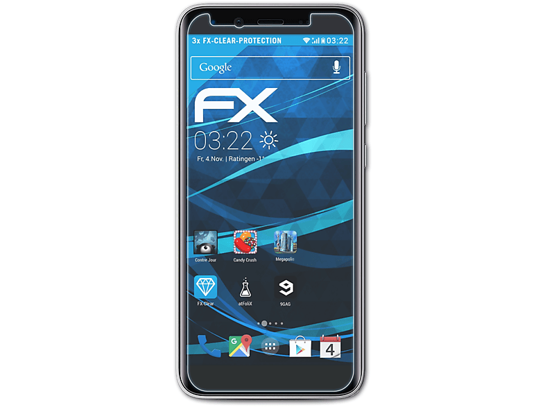 ATFOLIX 3x FX-Clear Displayschutz(für Emporia Smart.3mini)