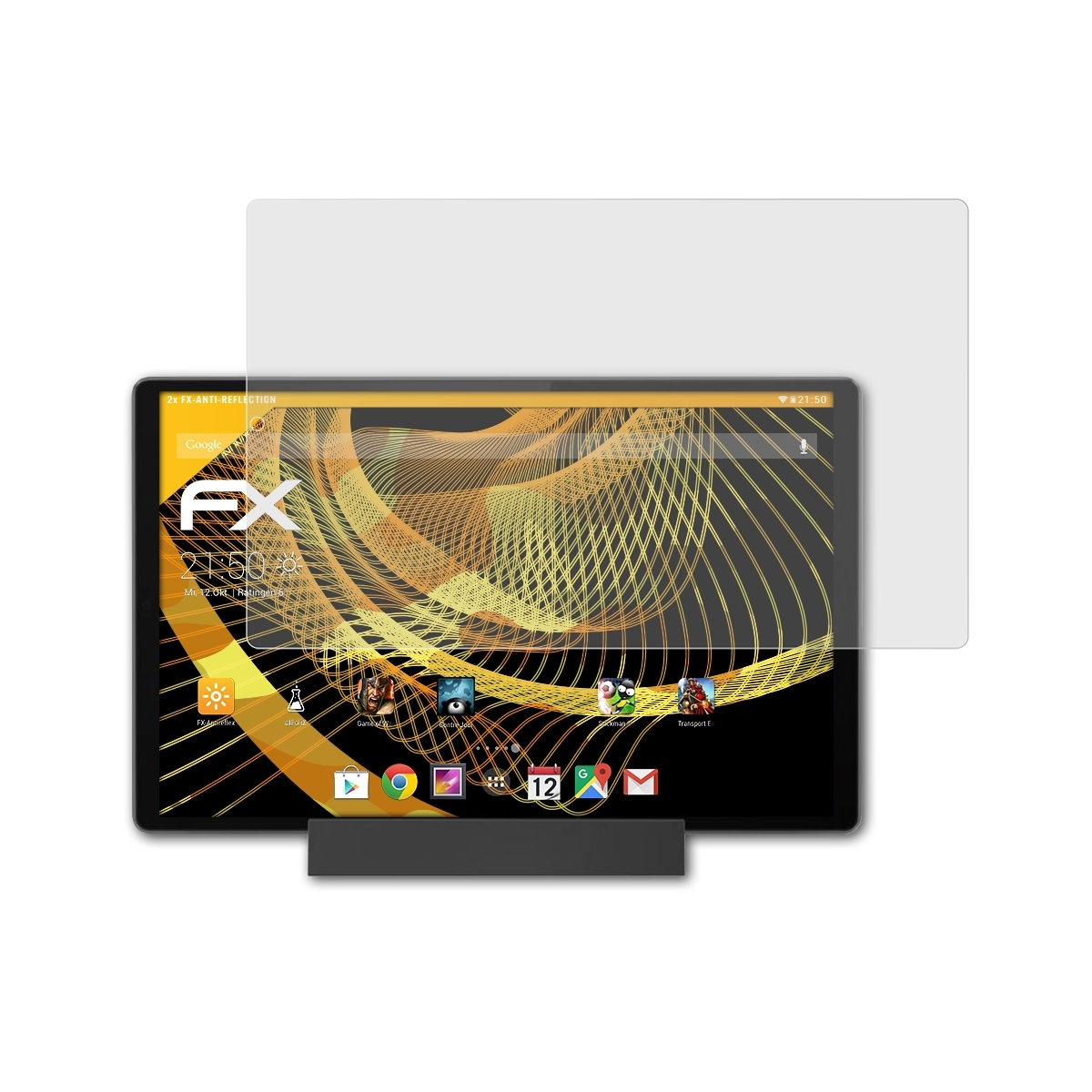 ATFOLIX 2x M10 Plus) Lenovo FX-Antireflex Displayschutz(für Smart Tab