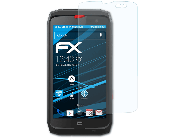 Crosscall Action FX-Clear ATFOLIX 3x Displayschutz(für X3)
