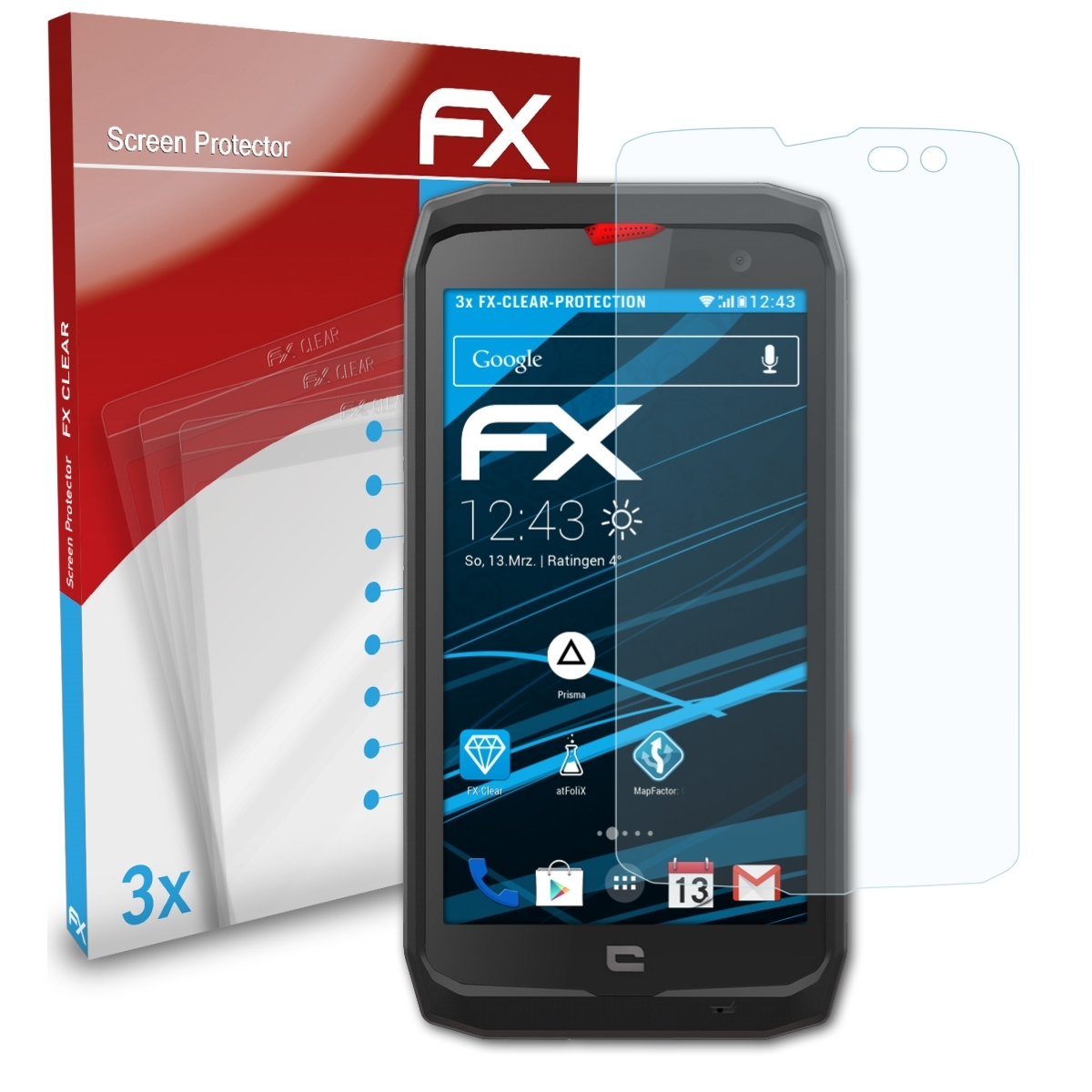 ATFOLIX 3x FX-Clear Crosscall X3) Displayschutz(für Action