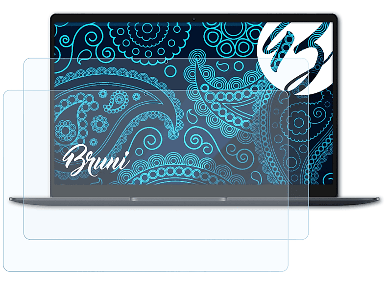 BRUNI 2x Basics-Clear Schutzfolie(für Chuwi AeroBook Pro (13.3 Inch)) | Pflege & Schutz