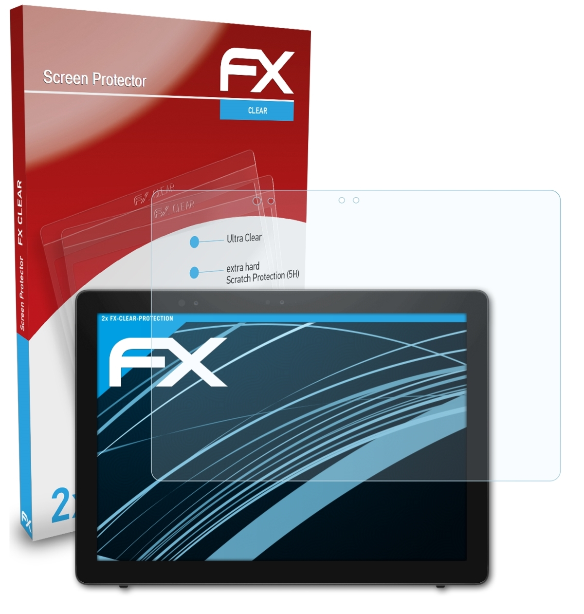 2-in-1) FX-Clear Latitude 2x Dell 5285 ATFOLIX Displayschutz(für