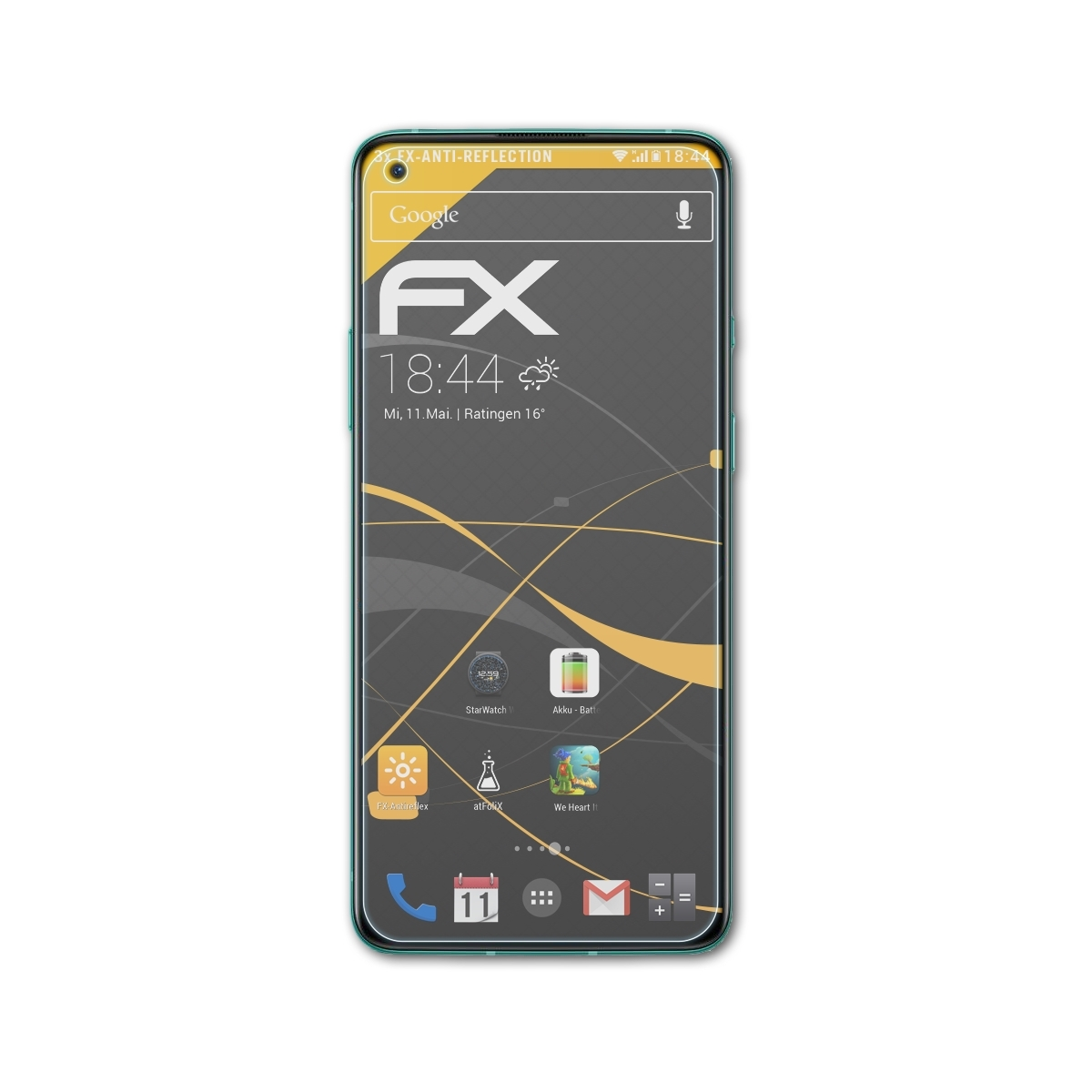 ATFOLIX 3x FX-Antireflex 8T) OnePlus Displayschutz(für