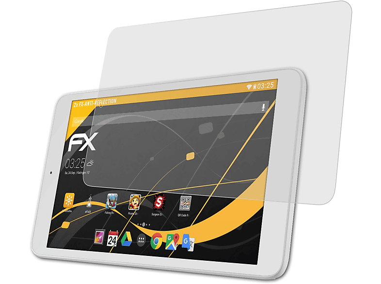 Displayschutz(für (8) One 2x 3 Touch Alcatel Pixi (3G/WiFi)) FX-Antireflex ATFOLIX