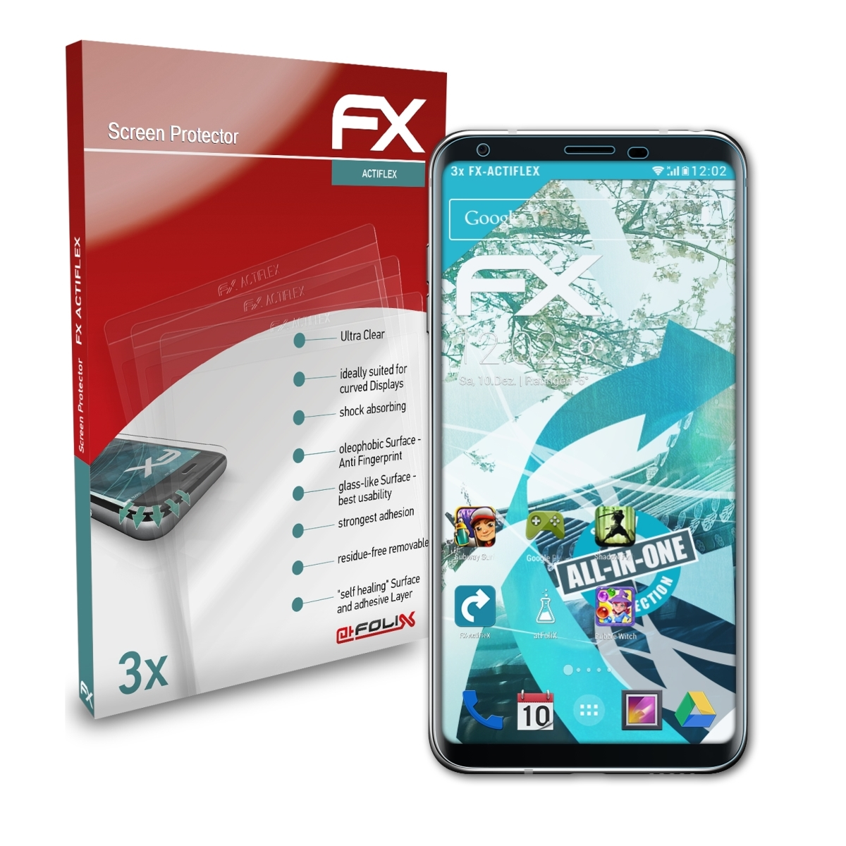 ATFOLIX 3x FX-ActiFleX Displayschutz(für V30) LG
