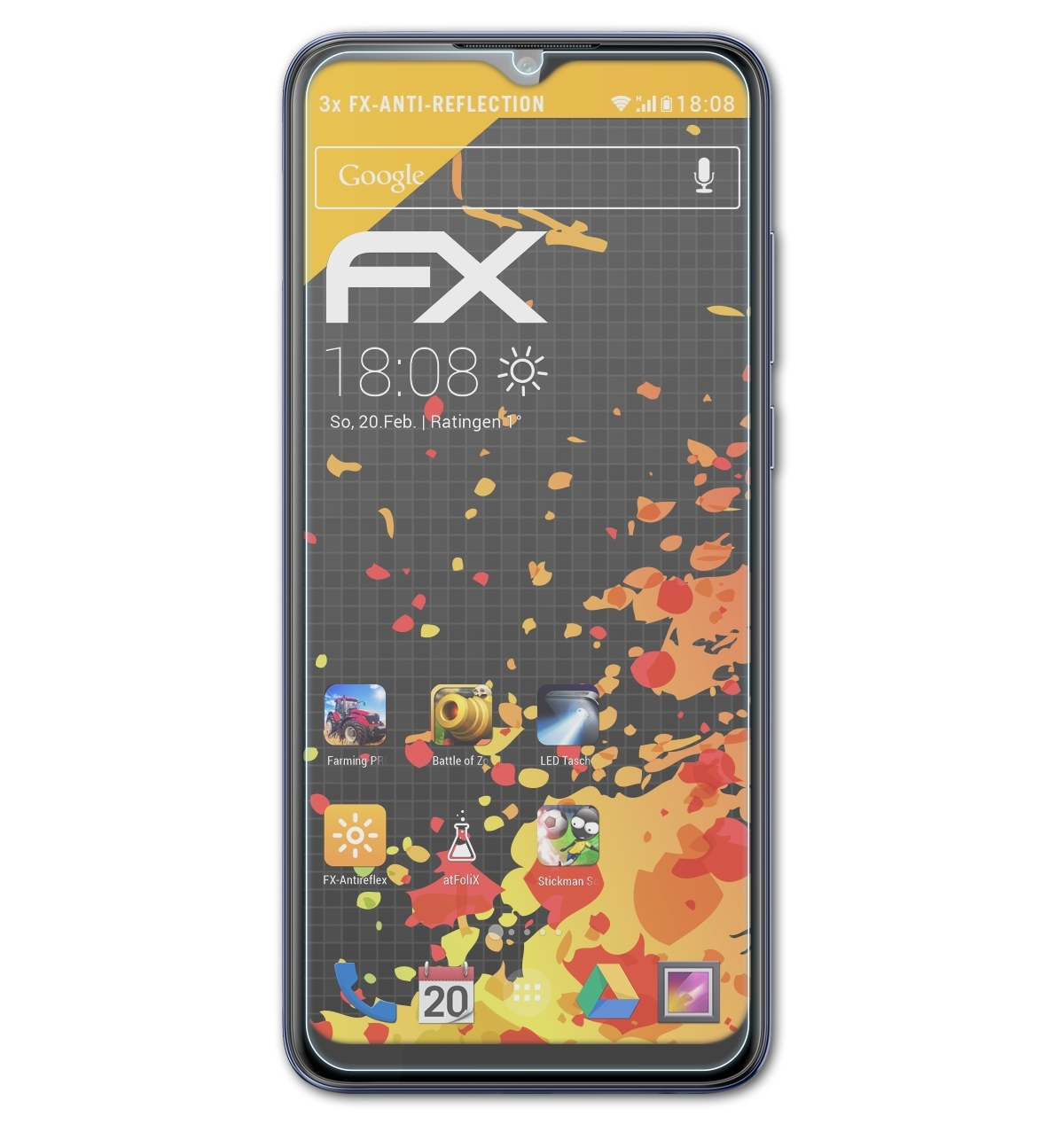 ATFOLIX 3x FX-Antireflex Lava Z2s) Displayschutz(für