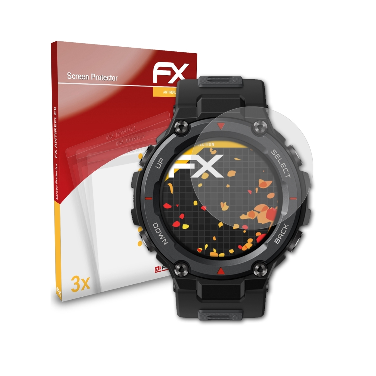 ATFOLIX 3x FX-Antireflex Displayschutz(für Pro) T-Rex Amazfit