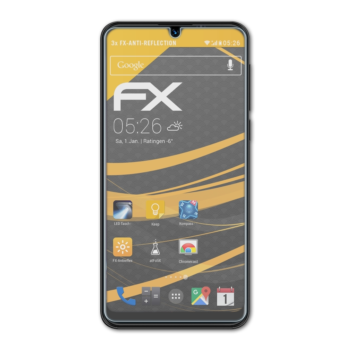 ATFOLIX 3x FX-Antireflex Displayschutz(für Beafon M6)