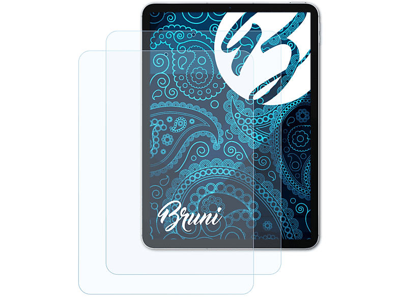 BRUNI 2x Basics-Clear Schutzfolie(für iPad Air (2020)) Apple