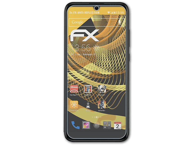 Ride 3x FX-Antireflex ATFOLIX Displayschutz(für 3) Wiko