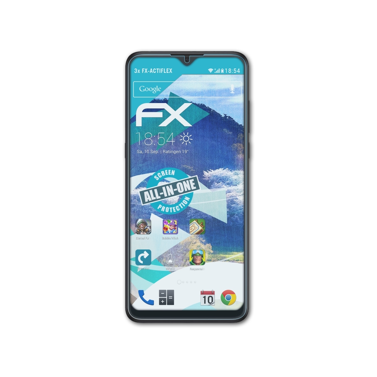 ATFOLIX 3x FX-ActiFleX (2019)) Displayschutz(für 3X Alcatel