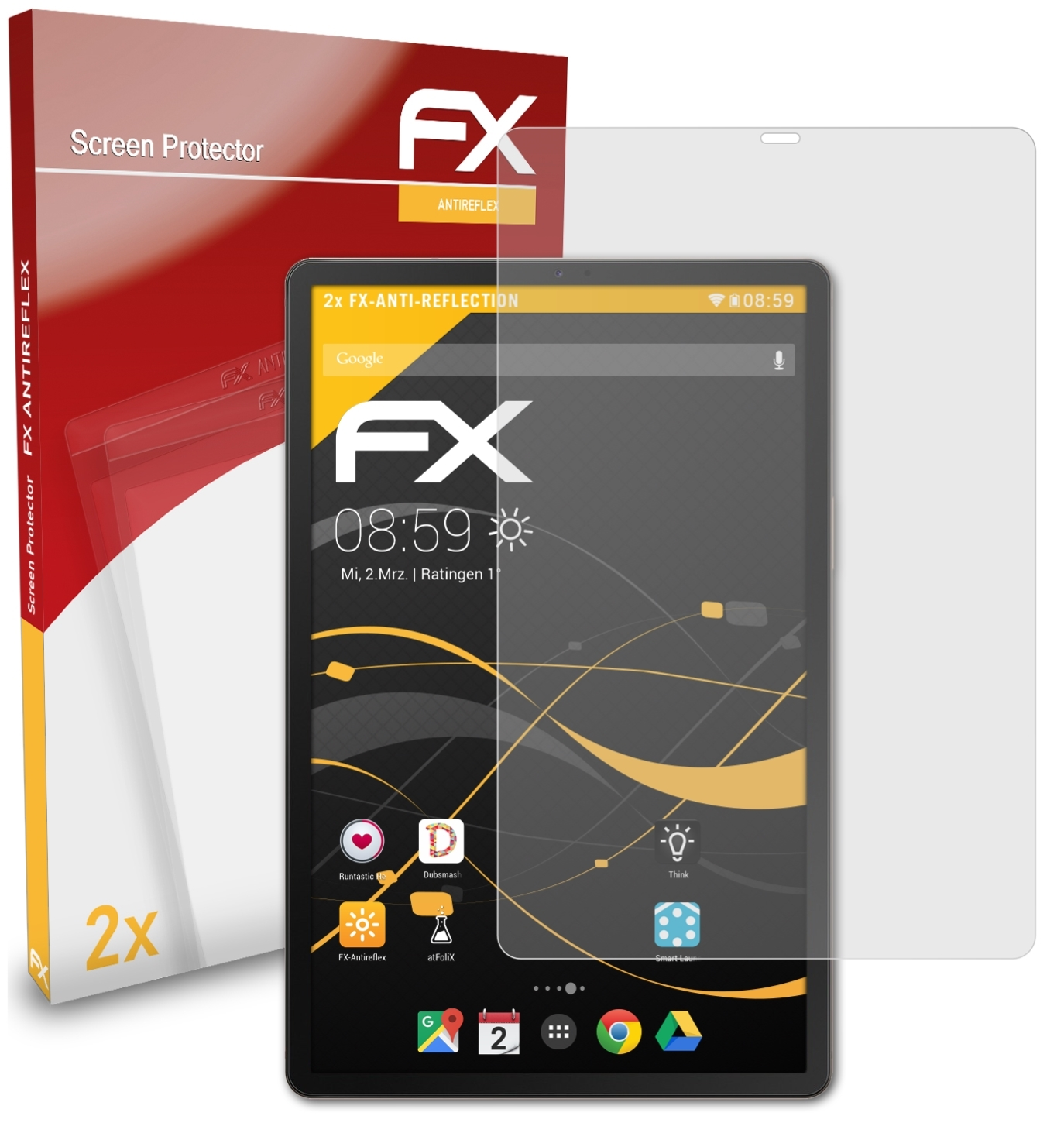 ATFOLIX 2x FX-Antireflex Displayschutz(für Samsung S5e) Tab Galaxy