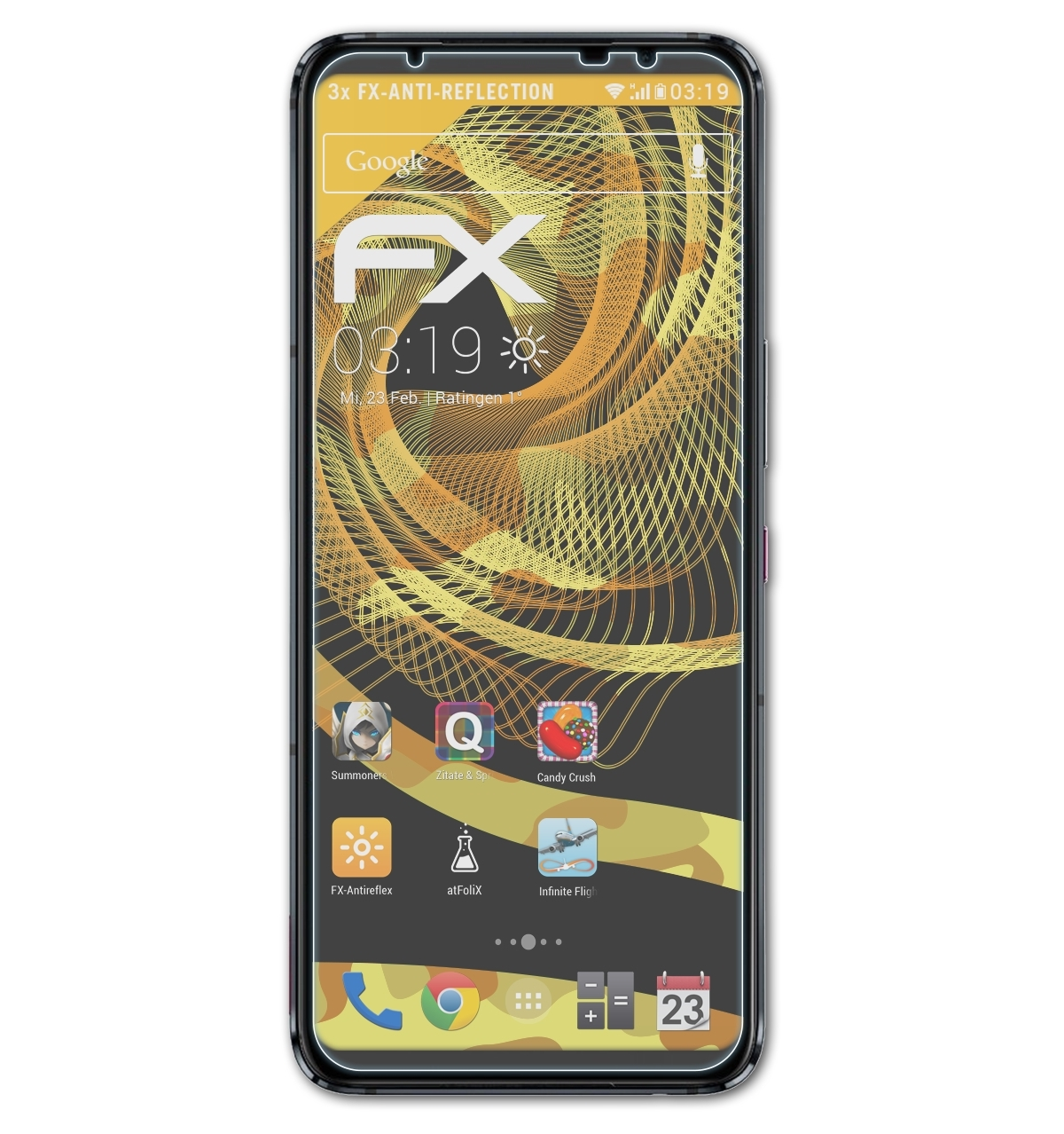 ROG 5 3x Pro) FX-Antireflex Displayschutz(für Phone Asus ATFOLIX