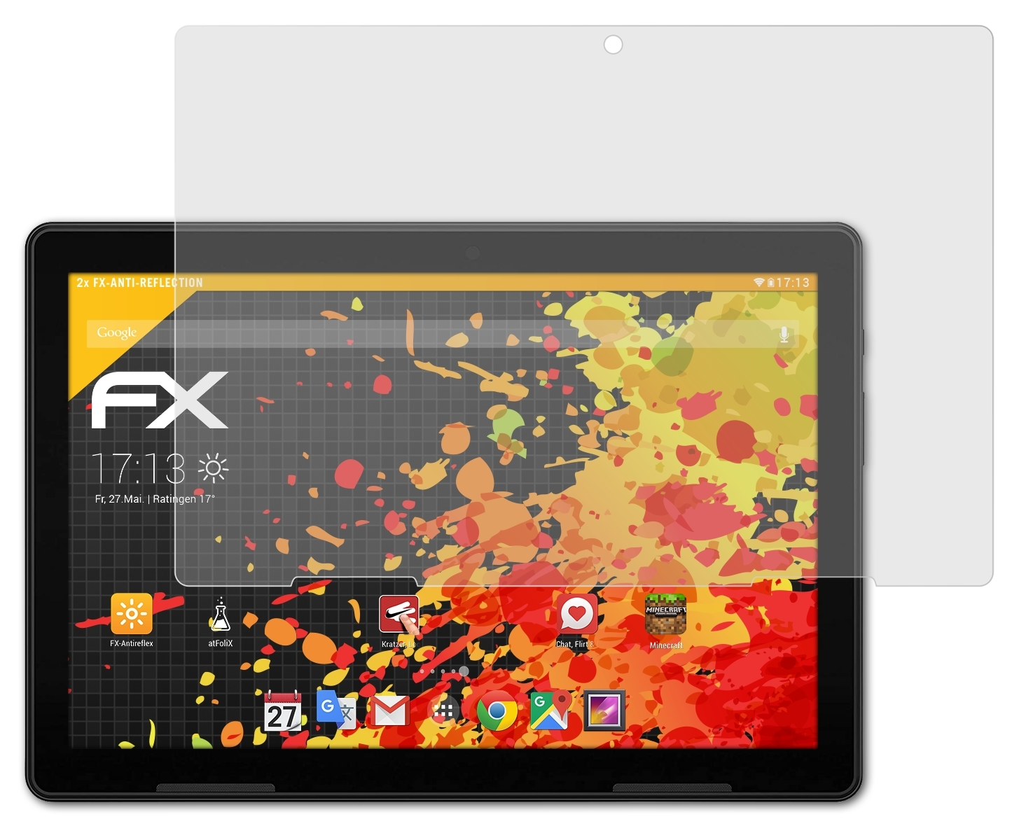 ATFOLIX 2x FX-Antireflex Displayschutz(für E10703) LIFETAB Medion