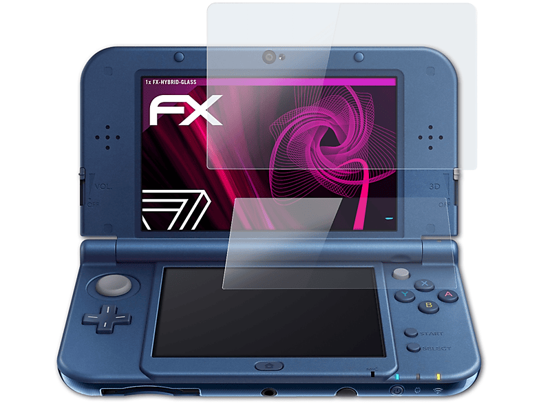 ATFOLIX FX-Hybrid-Glass Schutzglas(für Nintendo New 3DS XL (2015))