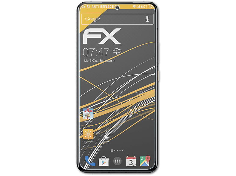 ATFOLIX 3x Vivo Displayschutz(für iQOO FX-Antireflex 8)