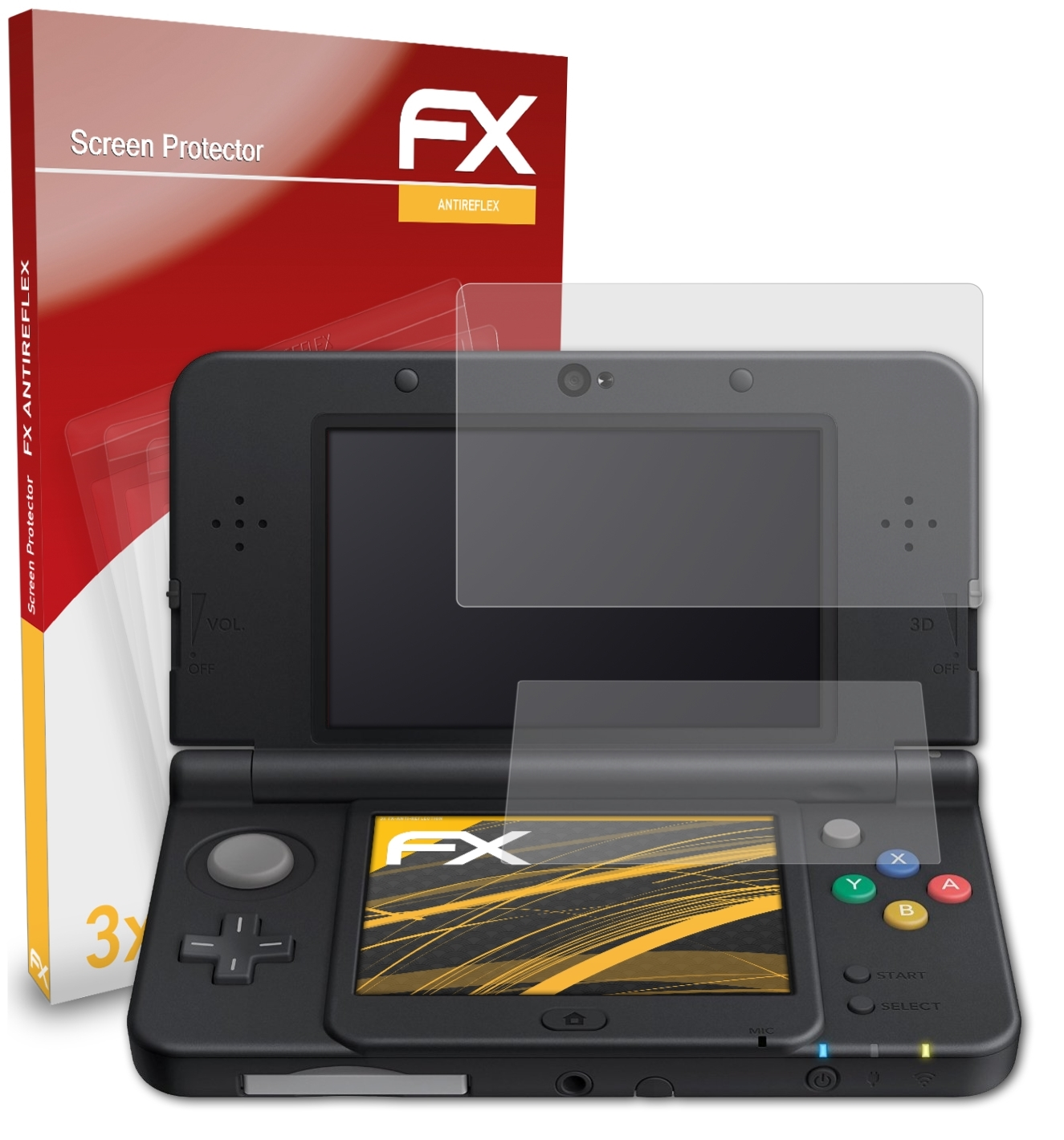 ATFOLIX 3x FX-Antireflex 3DS Displayschutz(für Nintendo New (2015))