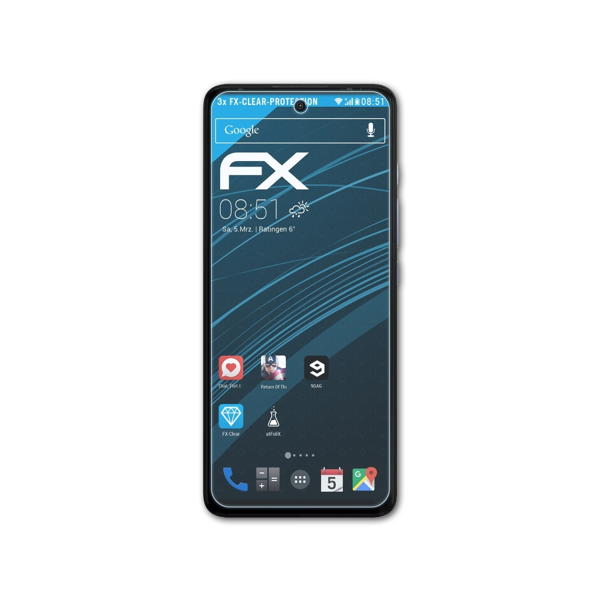 ATFOLIX 3x Motorola Moto FX-Clear Displayschutz(für G60)