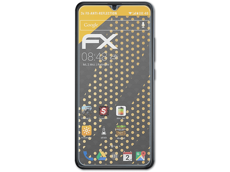 ATFOLIX 3x FX-Antireflex Displayschutz(für Cubot Note 7)
