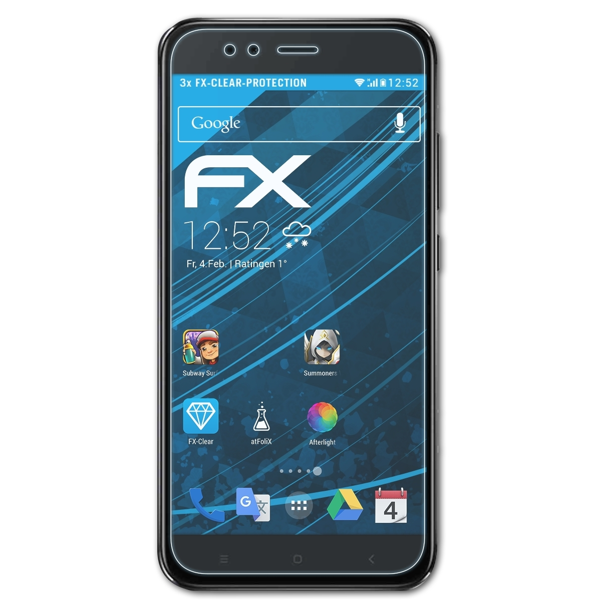 A1) FX-Clear Displayschutz(für Mi Xiaomi ATFOLIX 3x