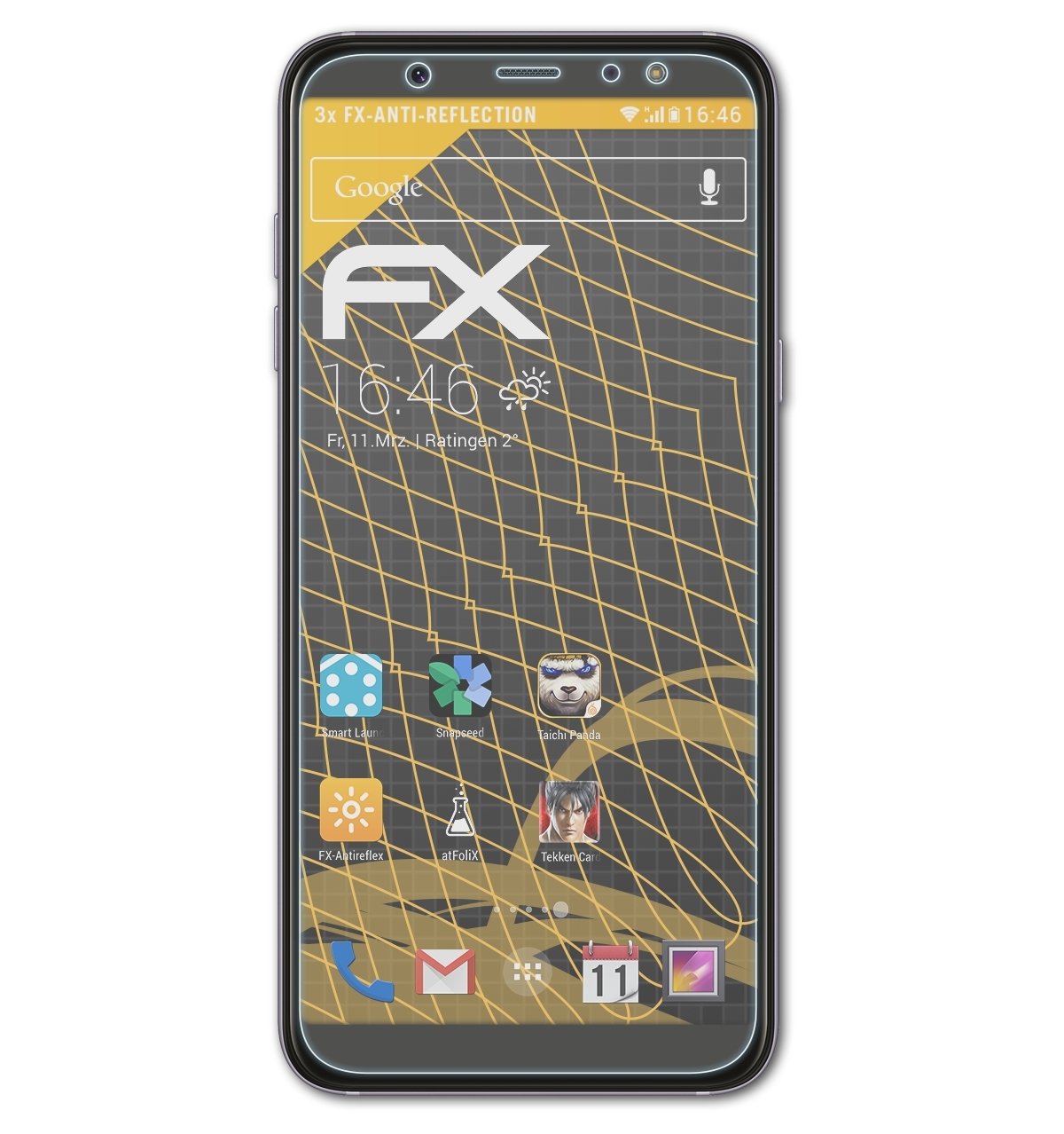 (2018)) Displayschutz(für FX-Antireflex Samsung A6 3x Plus ATFOLIX Galaxy