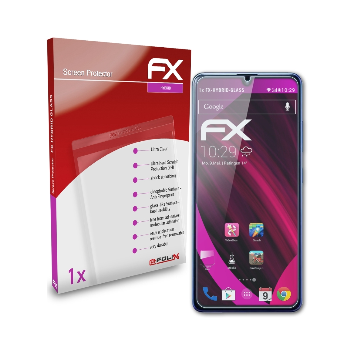 ATFOLIX FX-Hybrid-Glass Schutzglas(für Samsung A41) Galaxy