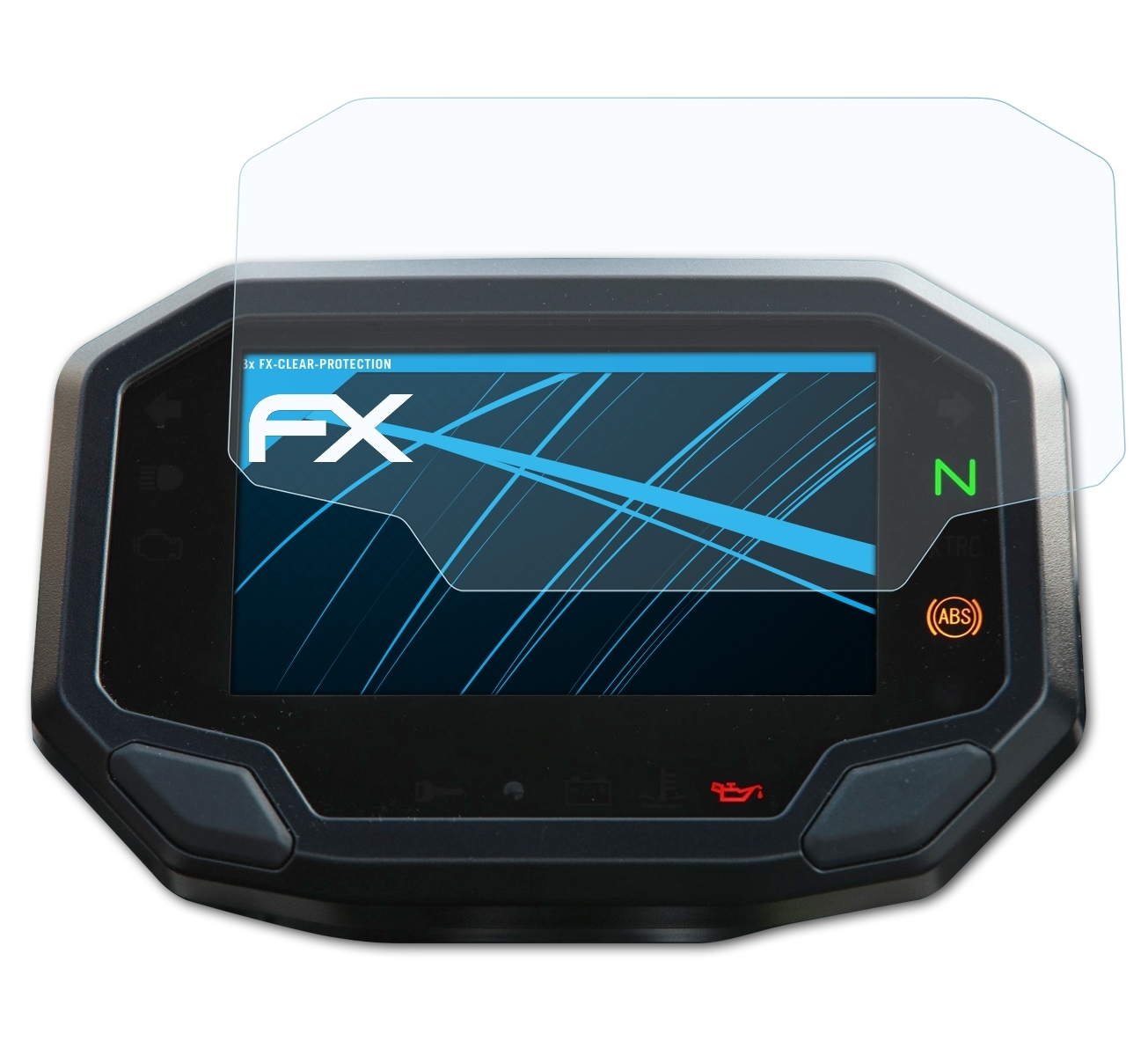 Z900 3x (2020)) Displayschutz(für FX-Clear Kawasaki ATFOLIX