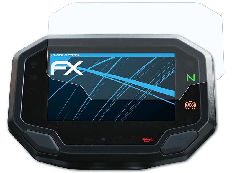ATFOLIX 3x FX-Clear Displayschutz(für Kawasaki Z900 (2020))