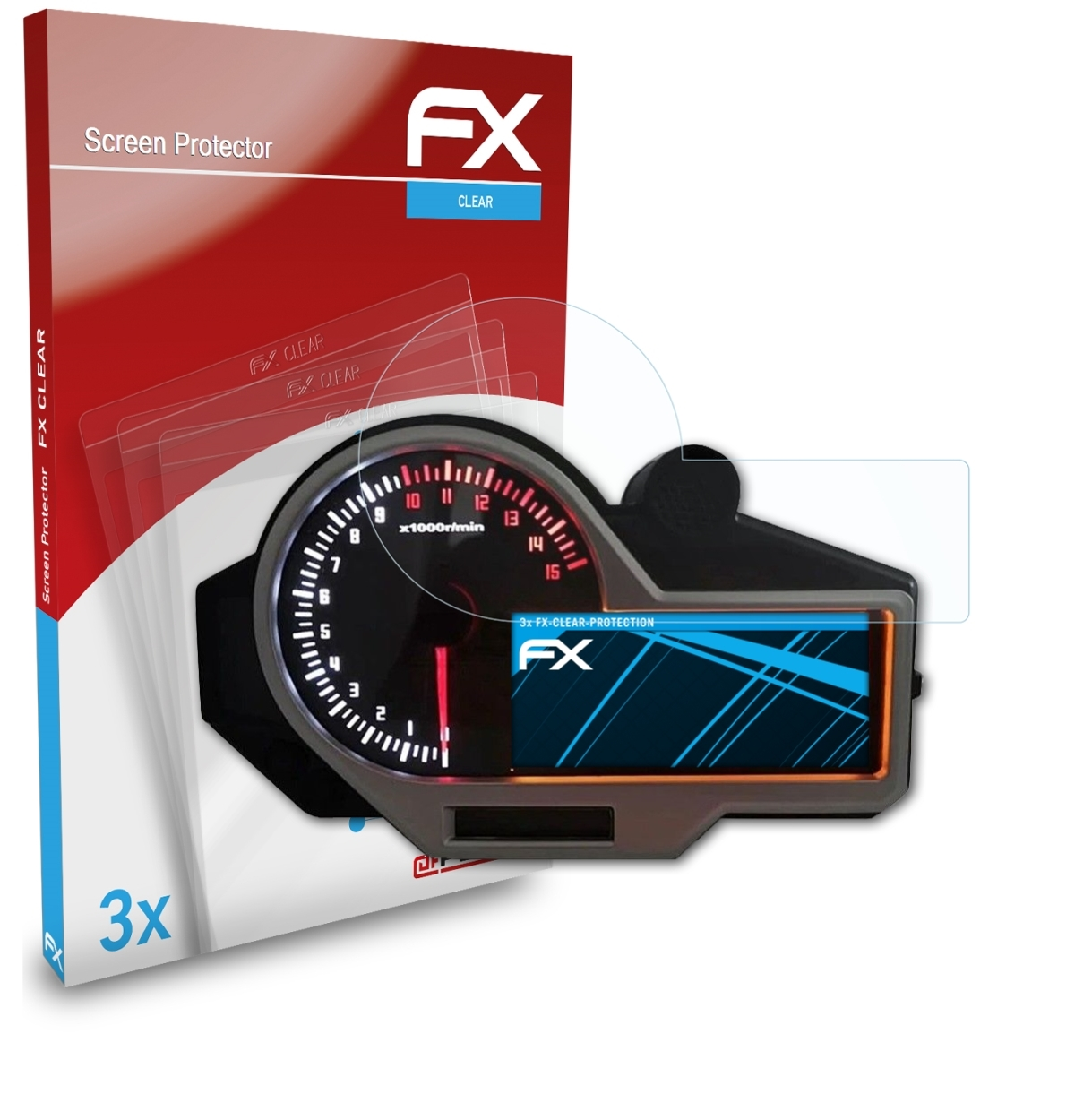 FX-Clear 1000 3x Varadero ATFOLIX 125/XL Displayschutz(für V (SM18)) Honda