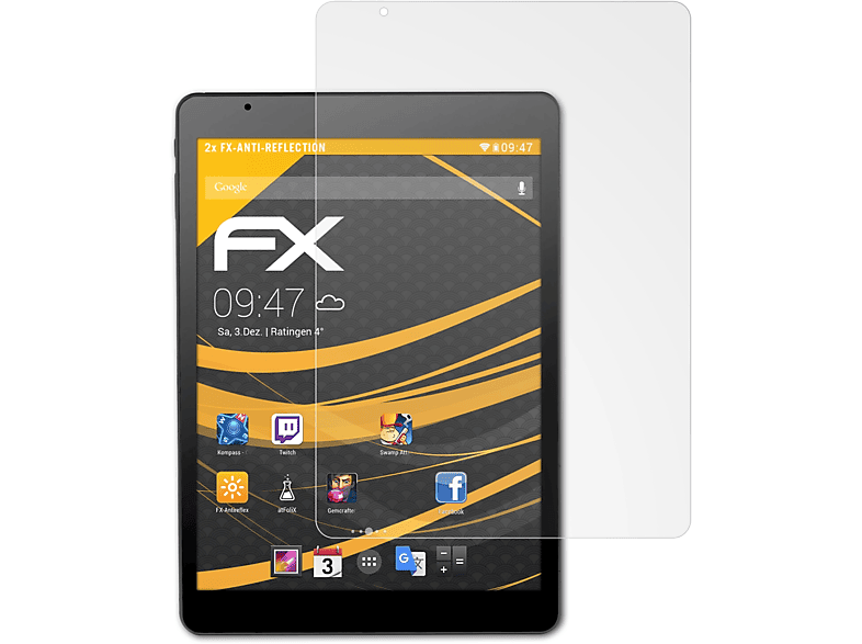 X10.Octa ATFOLIX 2x Touchlet (PX-8896)) Displayschutz(für FX-Antireflex