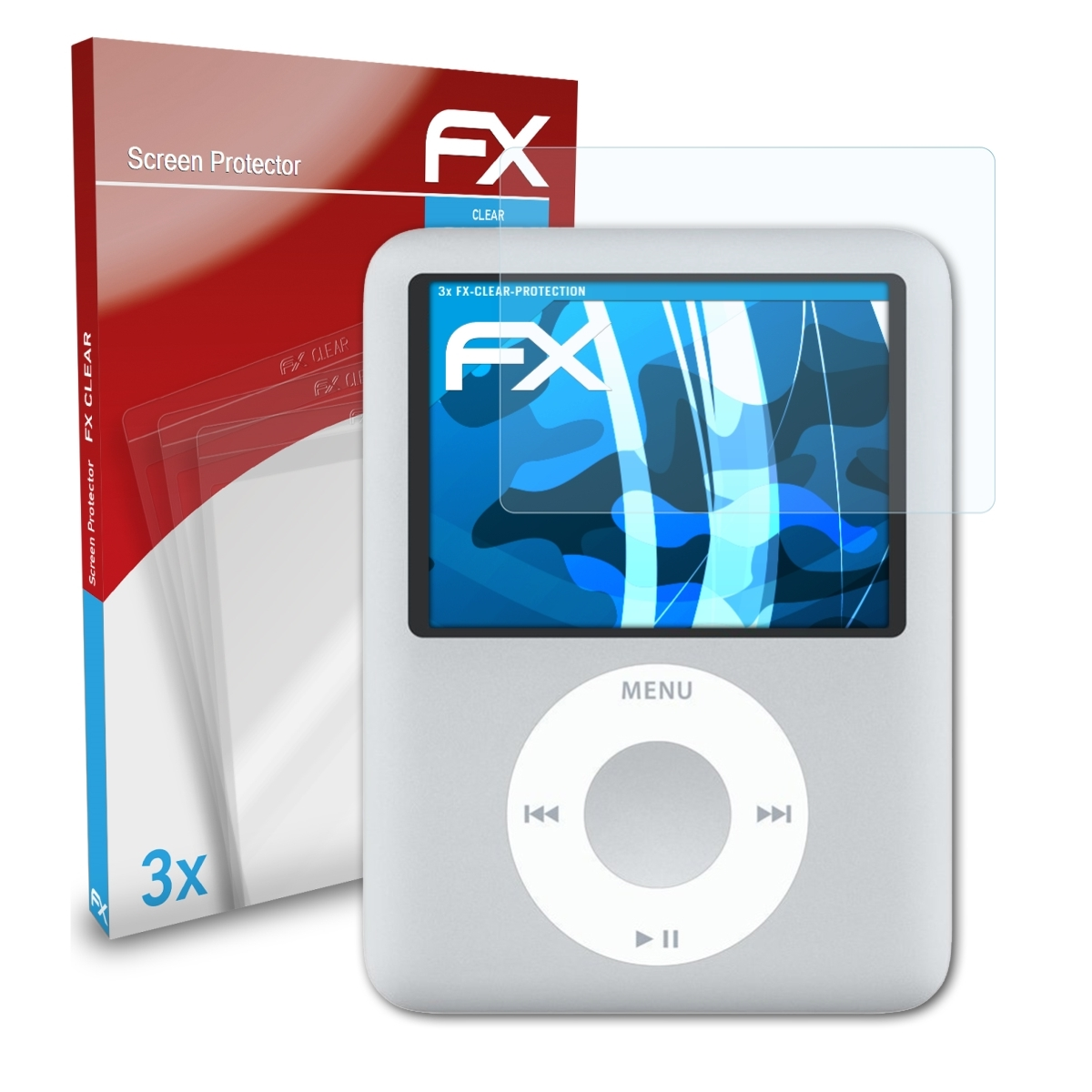 iPod Displayschutz(für 3x 3G) FX-Clear Apple nano ATFOLIX
