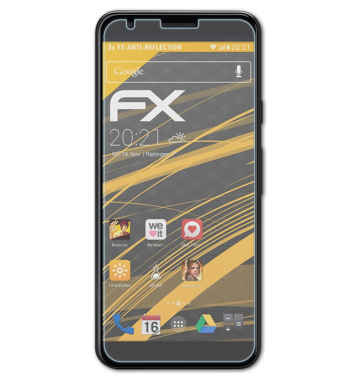 ATFOLIX 3x FX-Antireflex Google Displayschutz(für Pixel 3a)