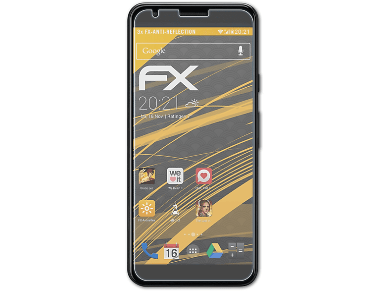 ATFOLIX 3x FX-Antireflex Google Displayschutz(für Pixel 3a)