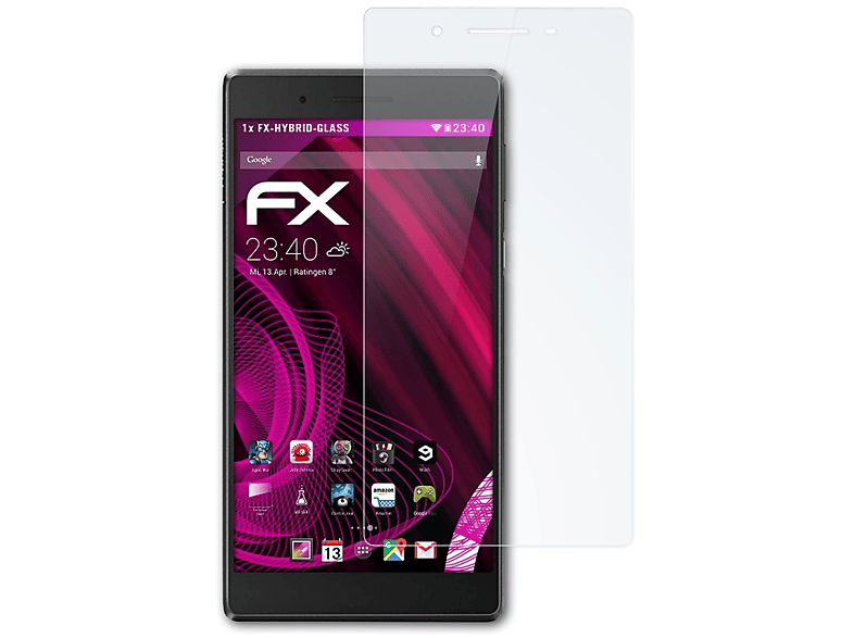 ATFOLIX FX-Hybrid-Glass Schutzglas(für Lenovo Tab 7)