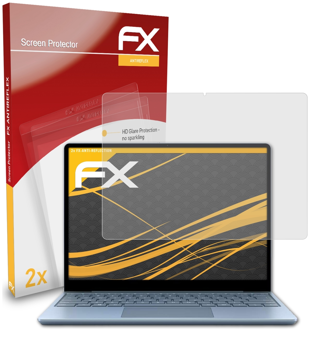 2x FX-Antireflex Displayschutz(für Microsoft Surface Go) ATFOLIX Laptop