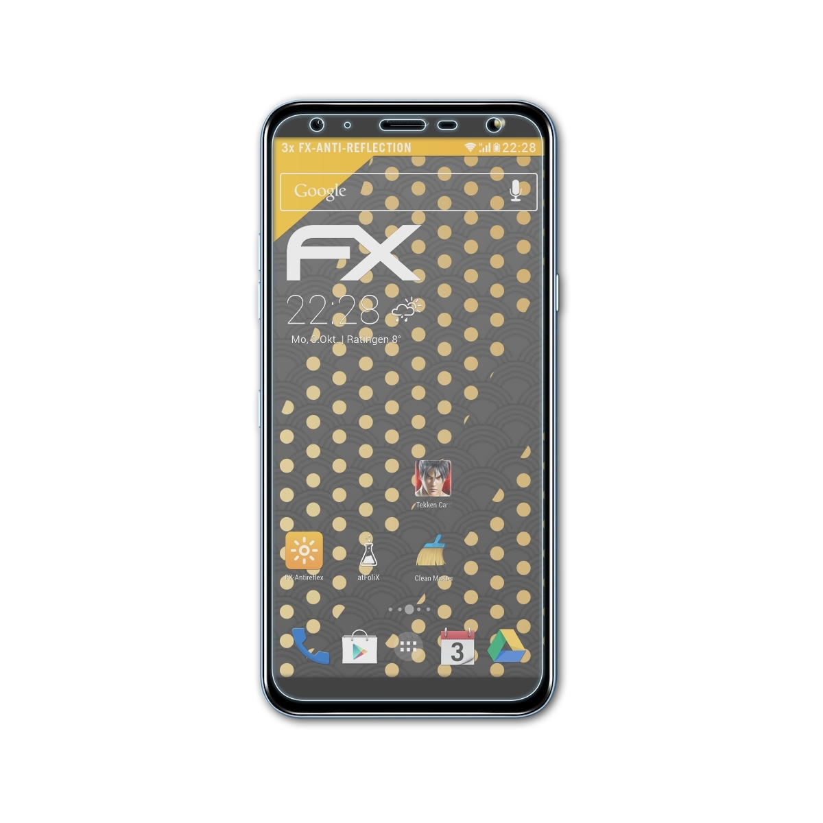 3x Displayschutz(für LG ATFOLIX K40) FX-Antireflex