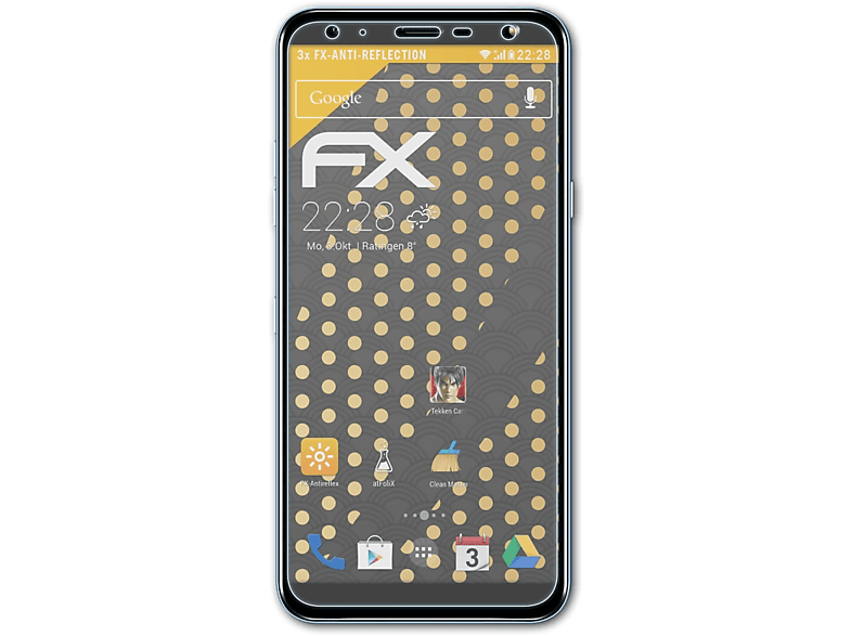 ATFOLIX 3x FX-Antireflex Displayschutz(für LG K40)