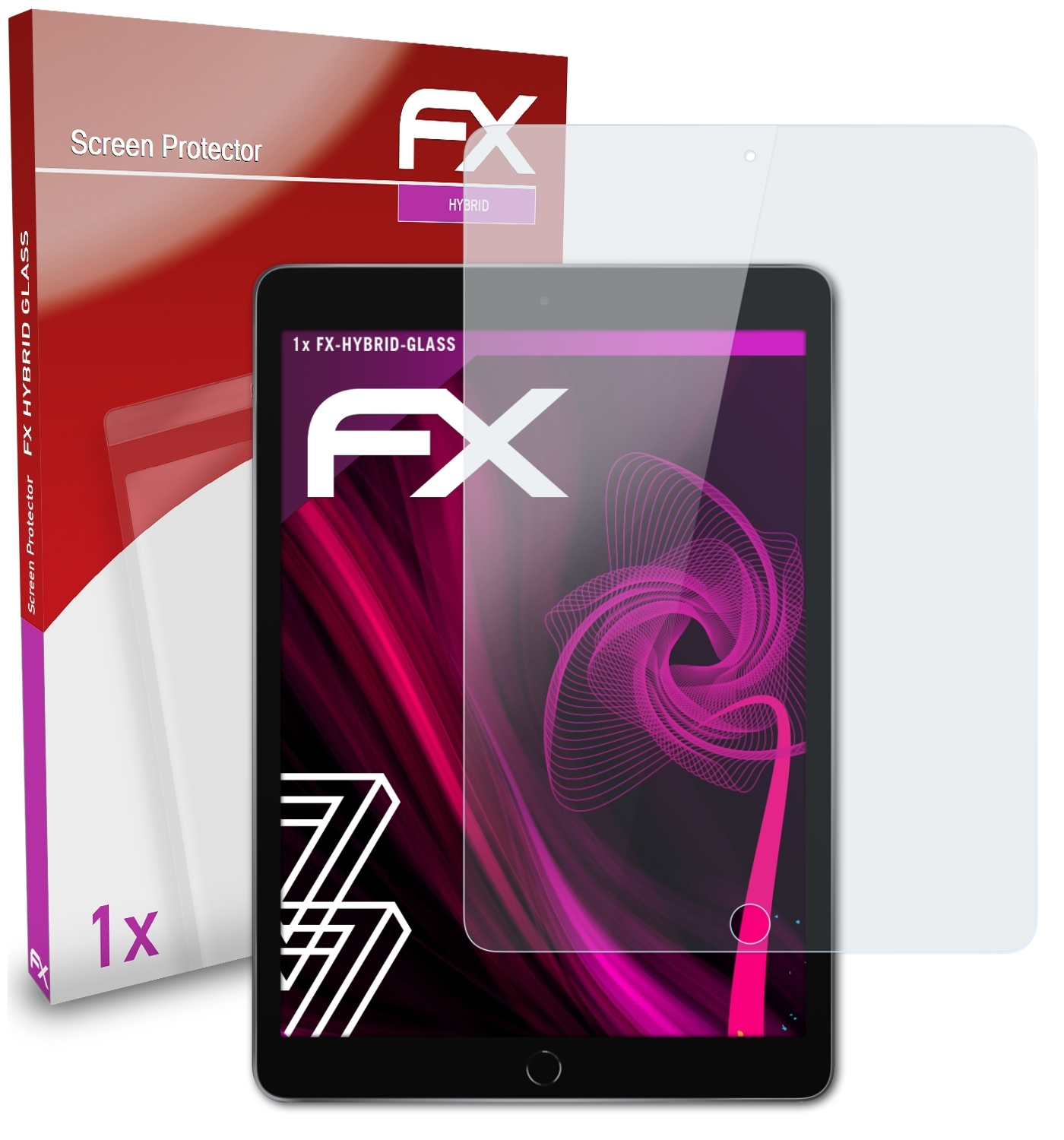ATFOLIX FX-Hybrid-Glass Schutzglas(für Apple iPad (2020))