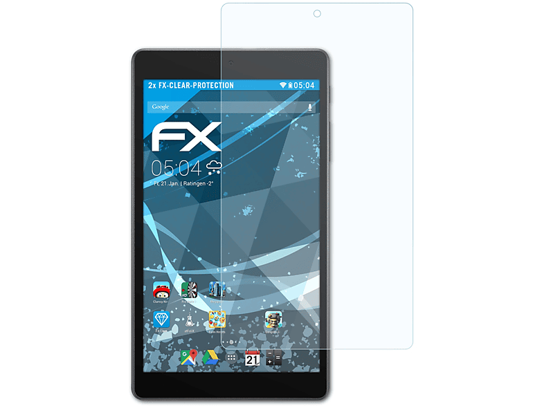 ATFOLIX 2x FX-Clear Displayschutz(für Alcatel One Touch Pixi 4 (7))