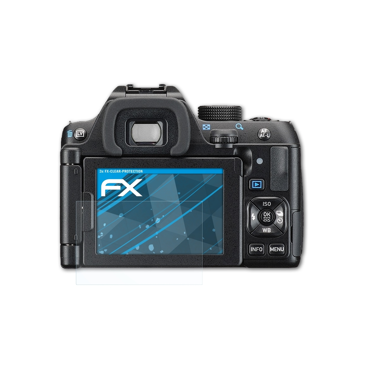 ATFOLIX 3x Ricoh FX-Clear K-70) Displayschutz(für Pentax