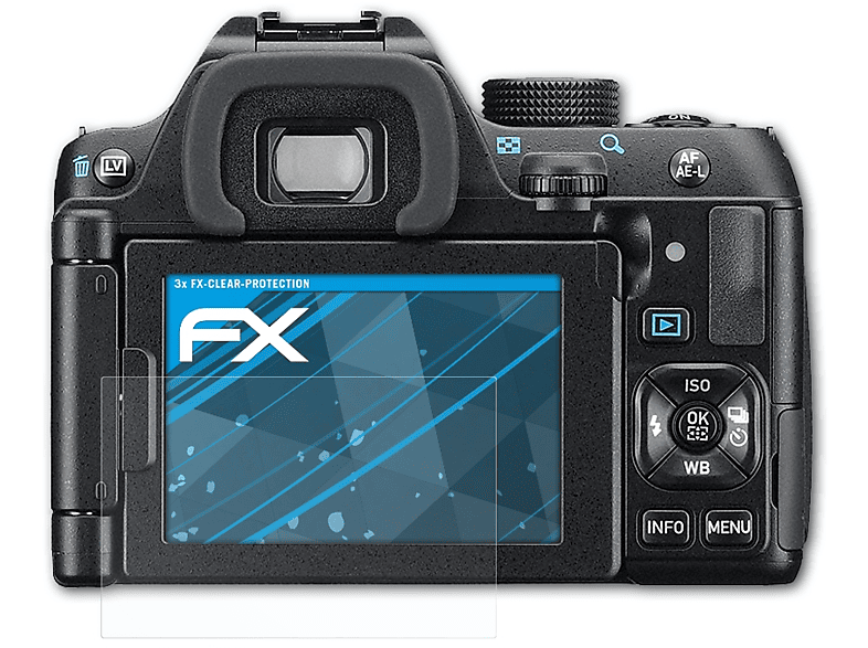 ATFOLIX 3x FX-Clear Displayschutz(für Ricoh Pentax K-70)