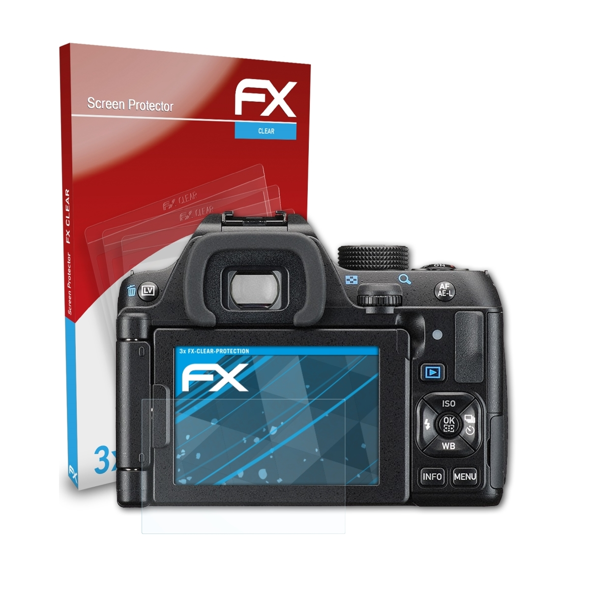 ATFOLIX 3x FX-Clear Ricoh Displayschutz(für Pentax K-70)